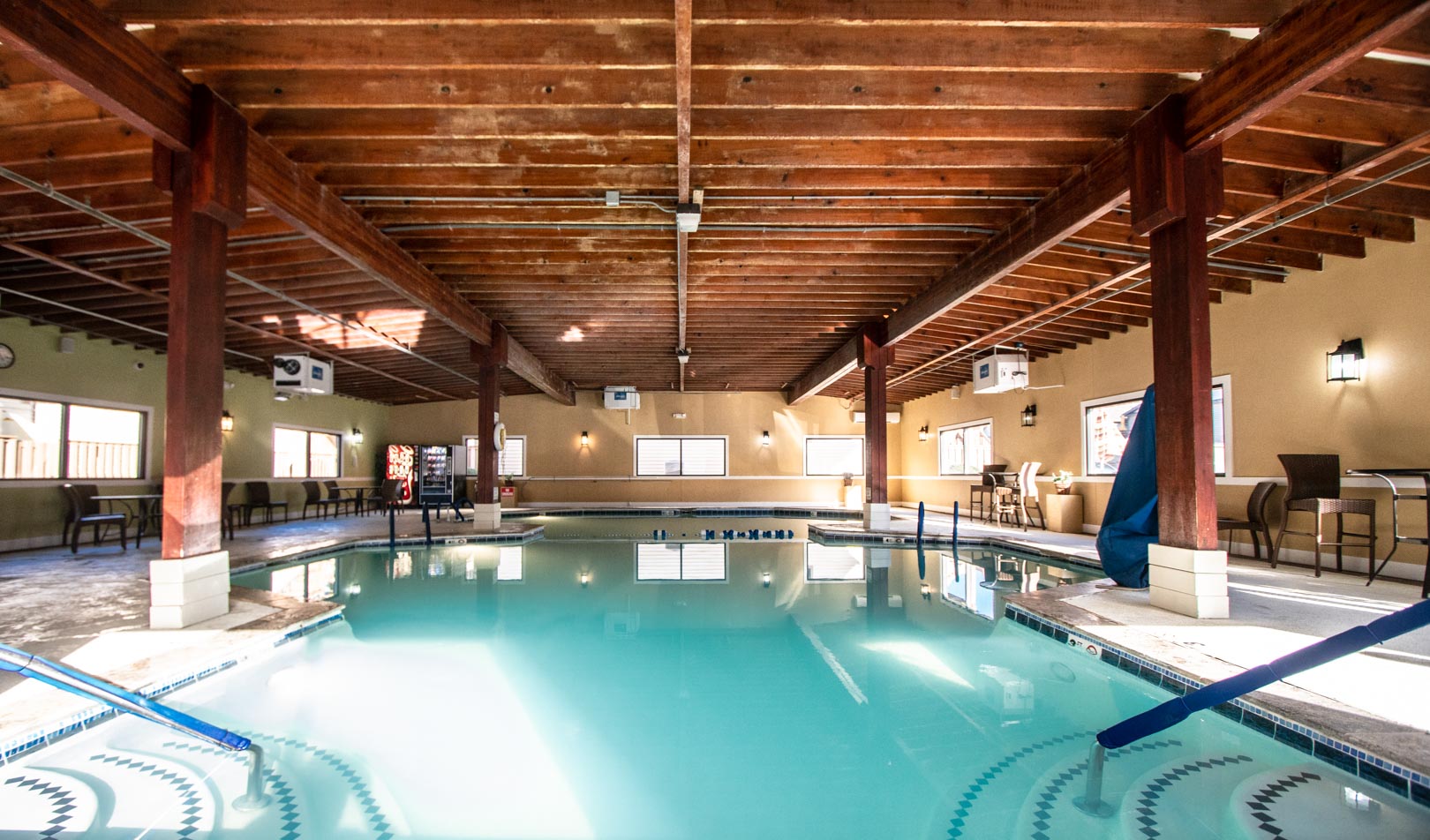 A spacious indoor pool at VRI's Club Ocean Villas II in Ocean City, Maryland.